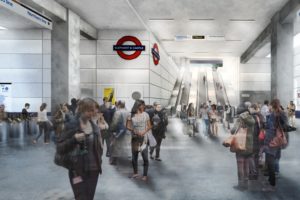 CGI of the new Northern Line ticket hall