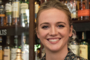 Behind the bar at the Beehive