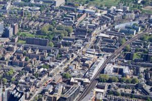 Walworth Road looking south towards Burgess Park