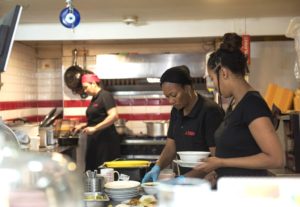 Preparing Picca Pollo at La Barra