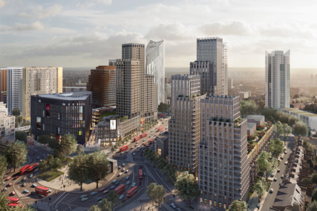 CGI of the Town Centre development